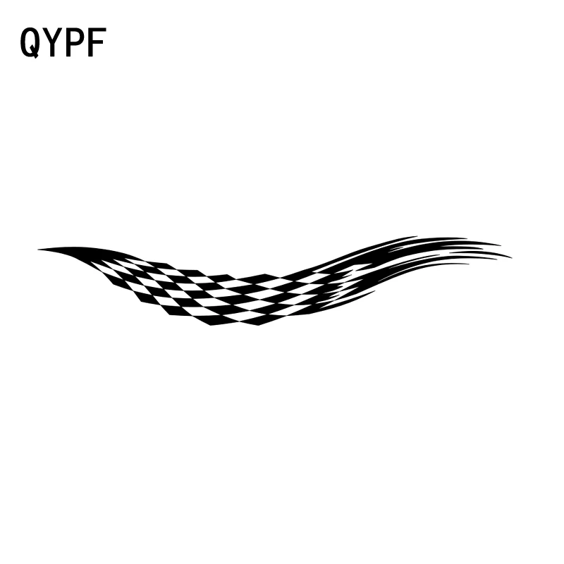 QYPF 25 см * 4 8 модный автомобиль Летающий клетчатый флаг наклейка виниловая