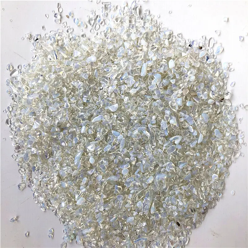 50 г мини натуральный белый опал камень гравий кристаллический полированный