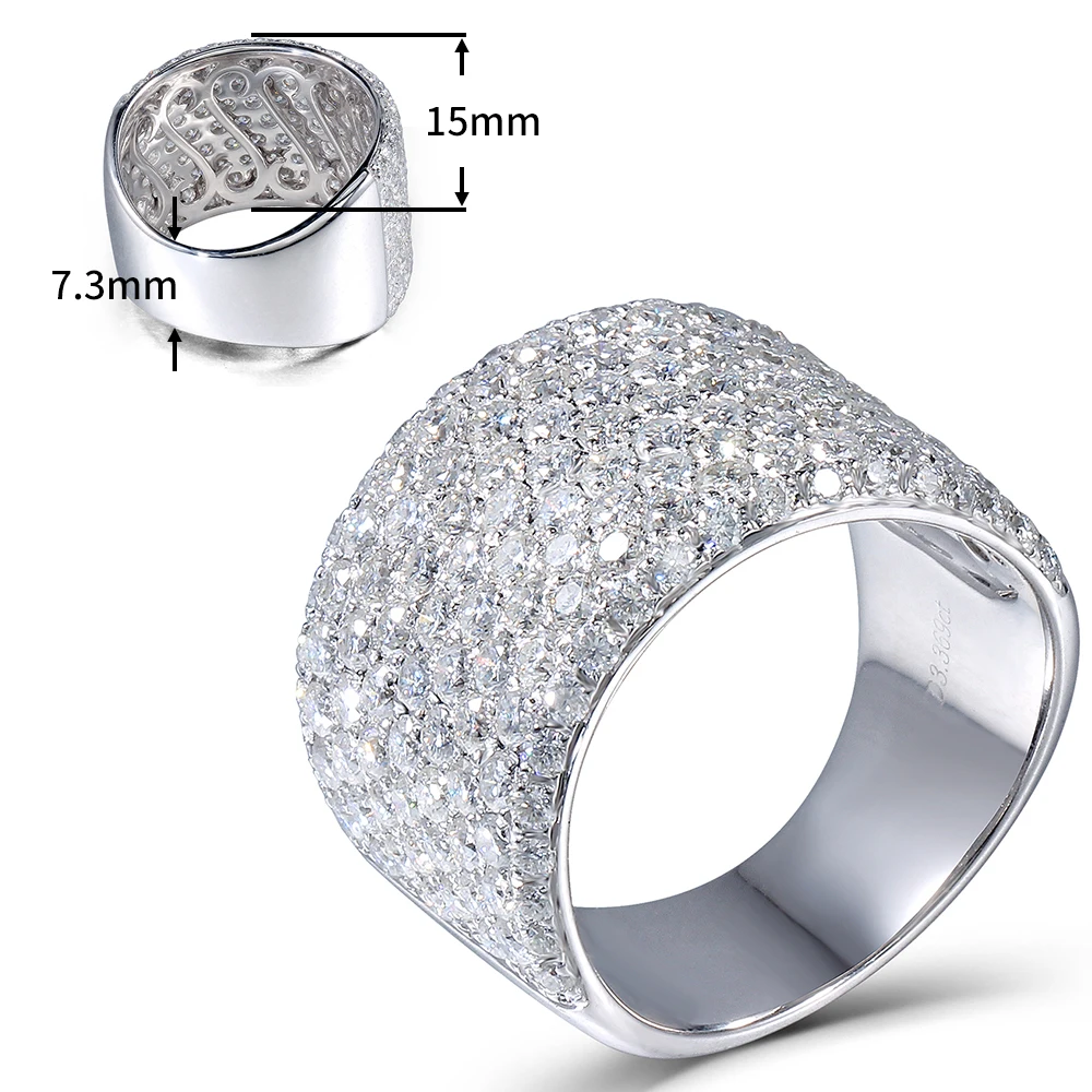 Браслет DovEgggs из настоящего белого золота 14 к 585 пробы 3 4CTW Moissanite свадебный браслет