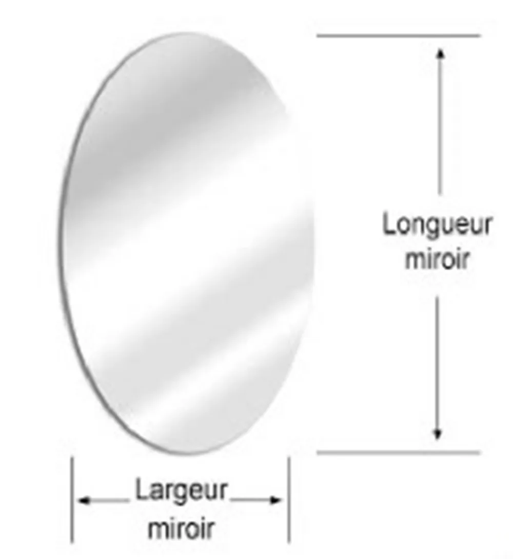 

Овальные акриловые зеркала размером 78x210x2 мм, 129 шт.
