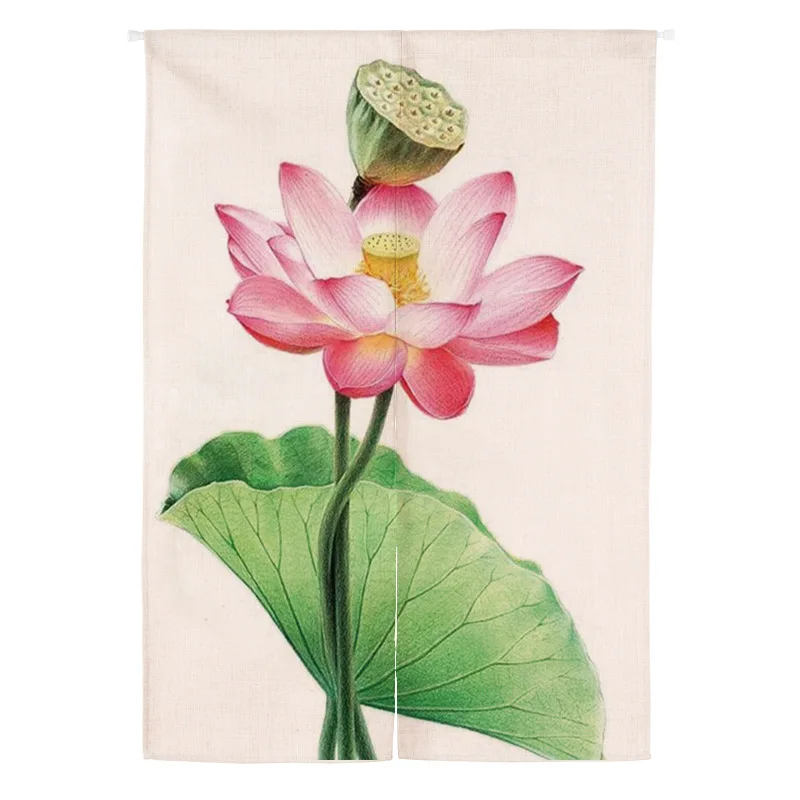 Китайская занавеска на дверь лотоса кухонная дверная фэн-шуй японская подвесная