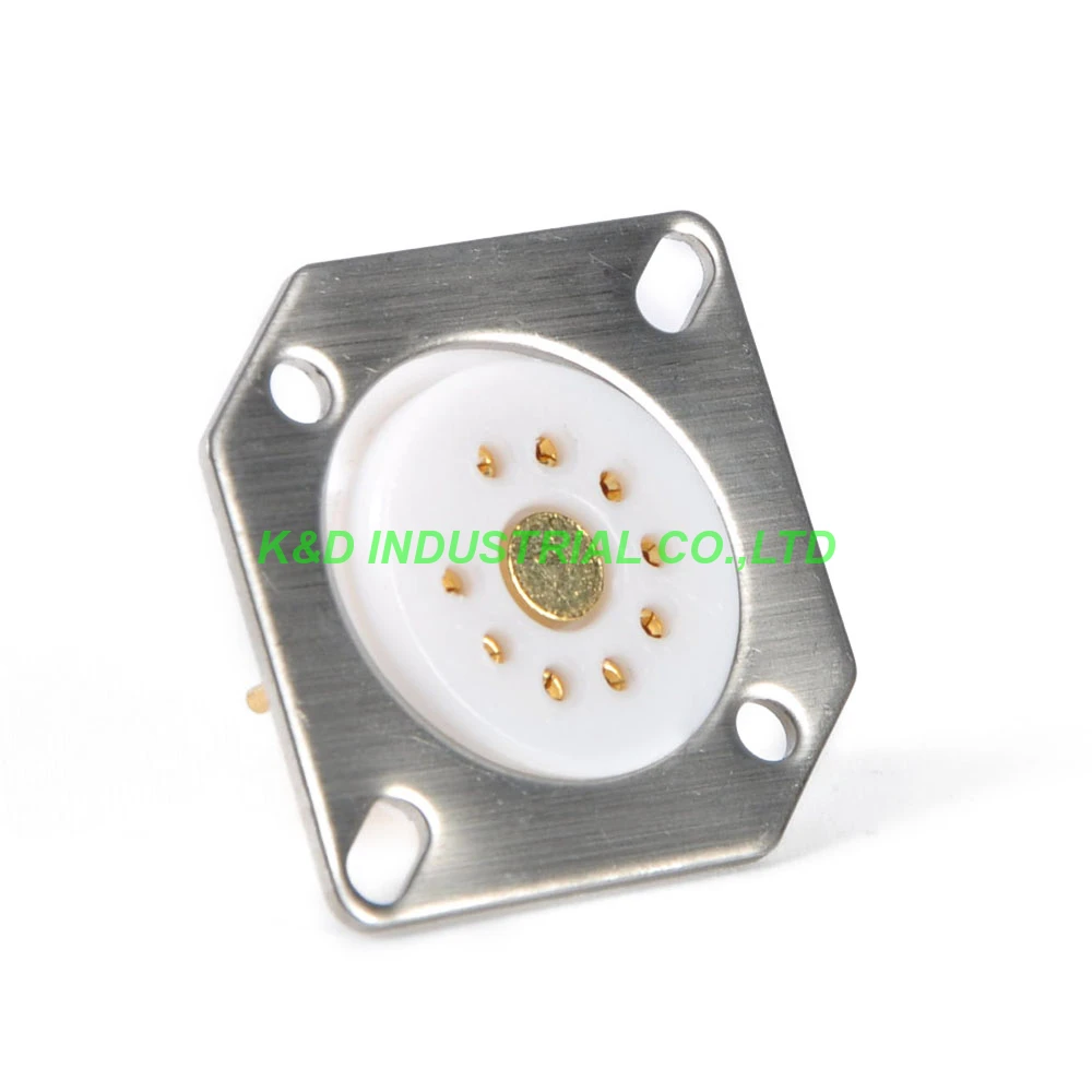Soquete do Tubo Plana de Aço Inoxidável de Montagem à Prova de Choque 8pin para 9pin Placa 4 Pcs