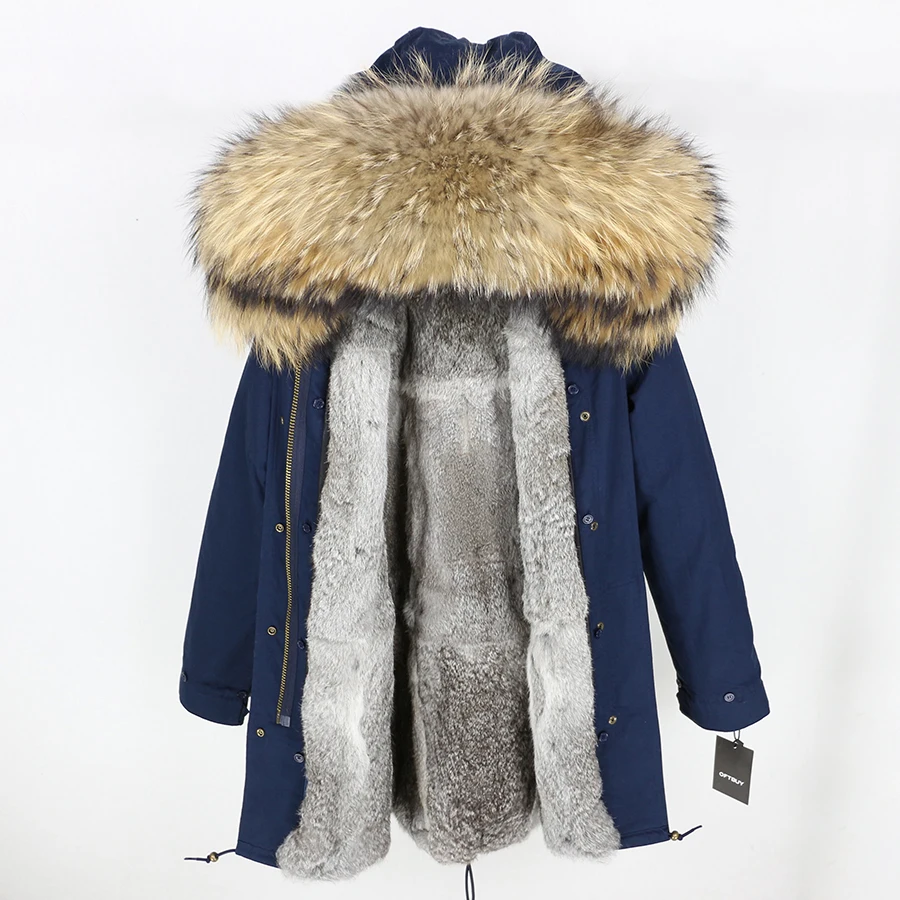 29 OFTBUY, пальто с натуральным мехом, длинная парка, зимняя куртка для женщин, воротник из натурального меха енота, капюшон, подкладка из меха серебристого кролика, уличная одежда, бренд - Цвет: 29