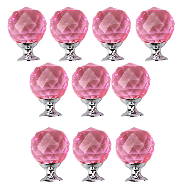 30 40 мм Алмазная форма дизайн Хрустальные стеклянные ручки шкаф выдвижной ящик