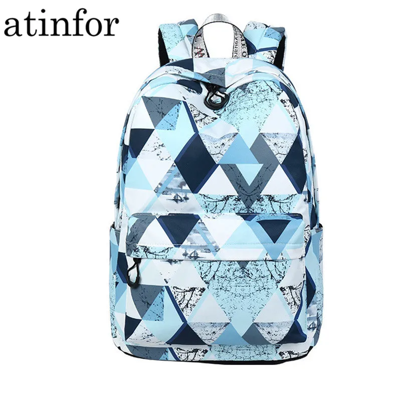 Минималистский Водонепроницаемый Для женщин рюкзак принт Пейзаж рюкзаки