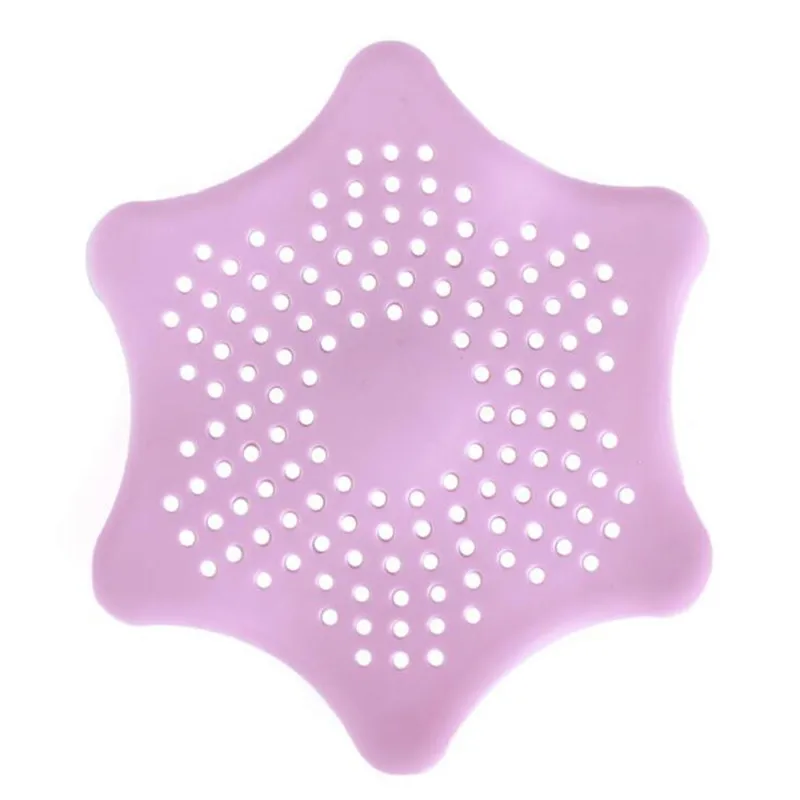 WSOMIGO Starfish Sucker Sink Vegetable Filter Silicone Anti-blocking Suckers Kitchen Accessories Leave Gadgets-S |