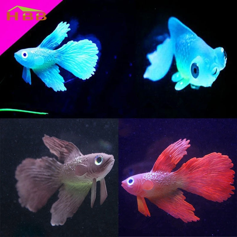 S home Новый Искусственный Мягкий Силиконовый светящийся эффект Betta аквариум для