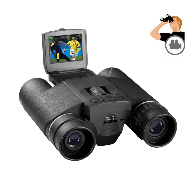 Цифровая камера 2 в 1 HD 720P DVR с бинокулярным телескопом DV ЖК экраном DB618|dv cam|digital camera