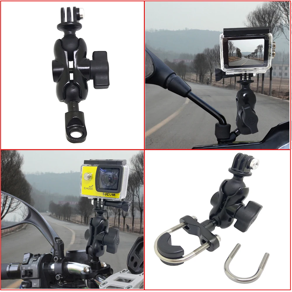 

TUYU 3-way Adjustable Base Mount Swivel Motorcycle 360 Rotary Adapter for GOPRO Heroes 9 8 7 6 5 yi 4K sjcam Camera Accessories