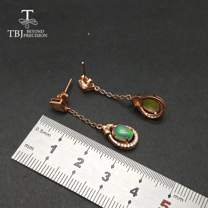 Женские серьги с опалом TBJ 1 5ct из серебра и драгоценных камней в подарочной