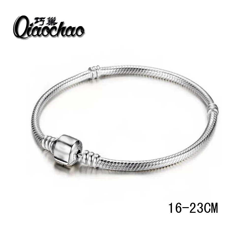 Браслет ювелирные Посеребренная змея цепь браслет шарма бренд Европейский Шарм