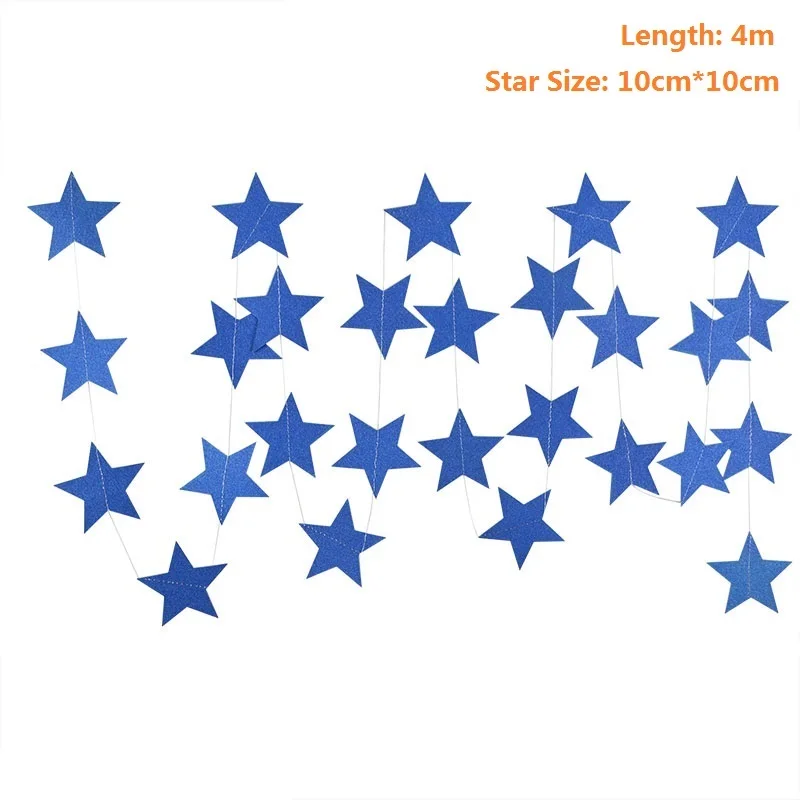 glitter stars 4 С днем рождения баннер розовое золото Бумажная гирлянда воздушные шары "Звезды" DIY ремесла для маленьких мальчиков и девочек день рождения крестины вечерние украшения - Цвет: glitter stars 4