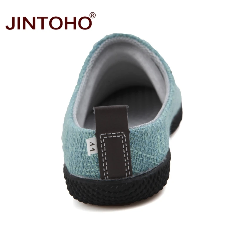 JINTOHO Мужская дышащая обувь повседневные мужские слиперы брендовая мужская