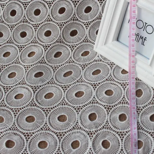 2Yards White African Lace Fabrics Guipure Fabric 2018 High Quality Nigerian Cord For Wedding Dresses | Дом и сад