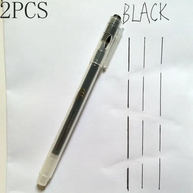 2 pcs Black VCLEAR 0,7 мм Kawaii стираемый ручка синий фиолетовый магия гель ручка для школы офиса письменные принадлежности для студентов канцелярские принадлежности ручка интимные аксессуары - Цвет: 2 pcs Black