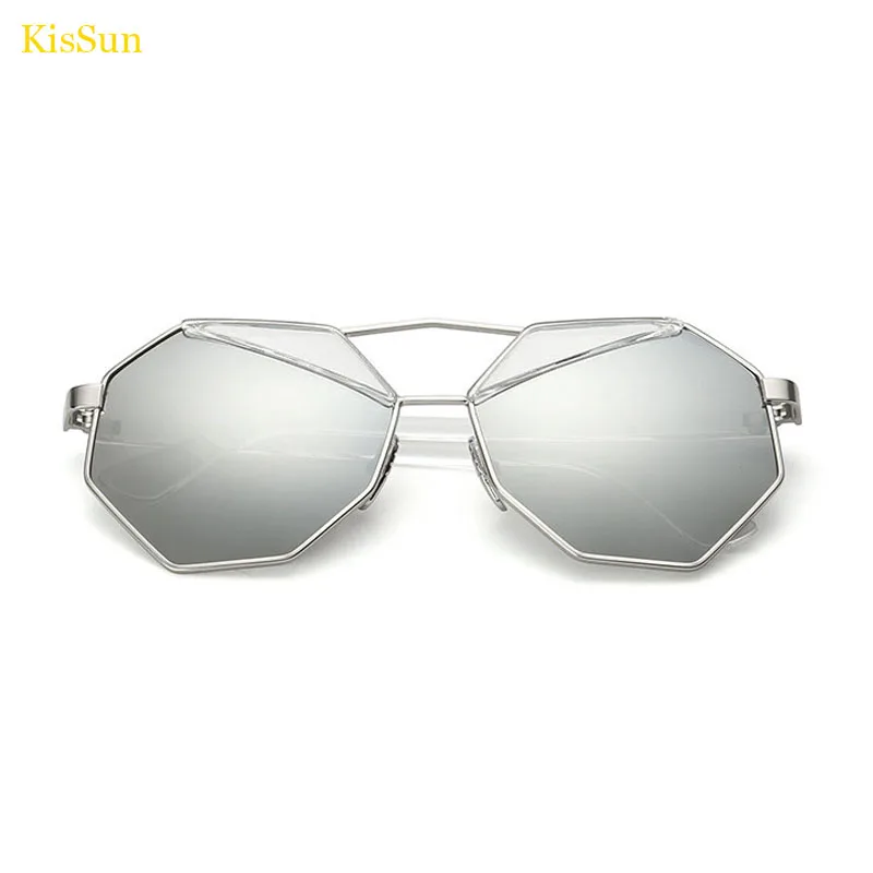 Круглые Солнцезащитные Очки Стимпанк для Мужчин Ретро Серебряное Зеркало Винтажная Большая Оправа Золотого Цвета Зеркальные Очки Брендовые Новые Тени.