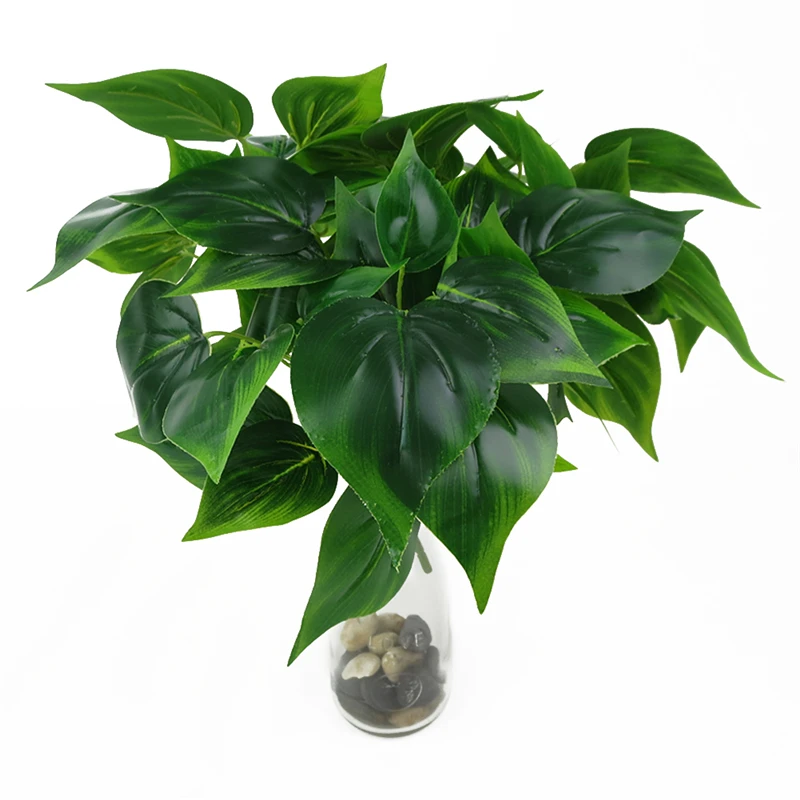 5 веток искусственный сциндапсус Aureus Evergreen Leaf домашний декор имитация