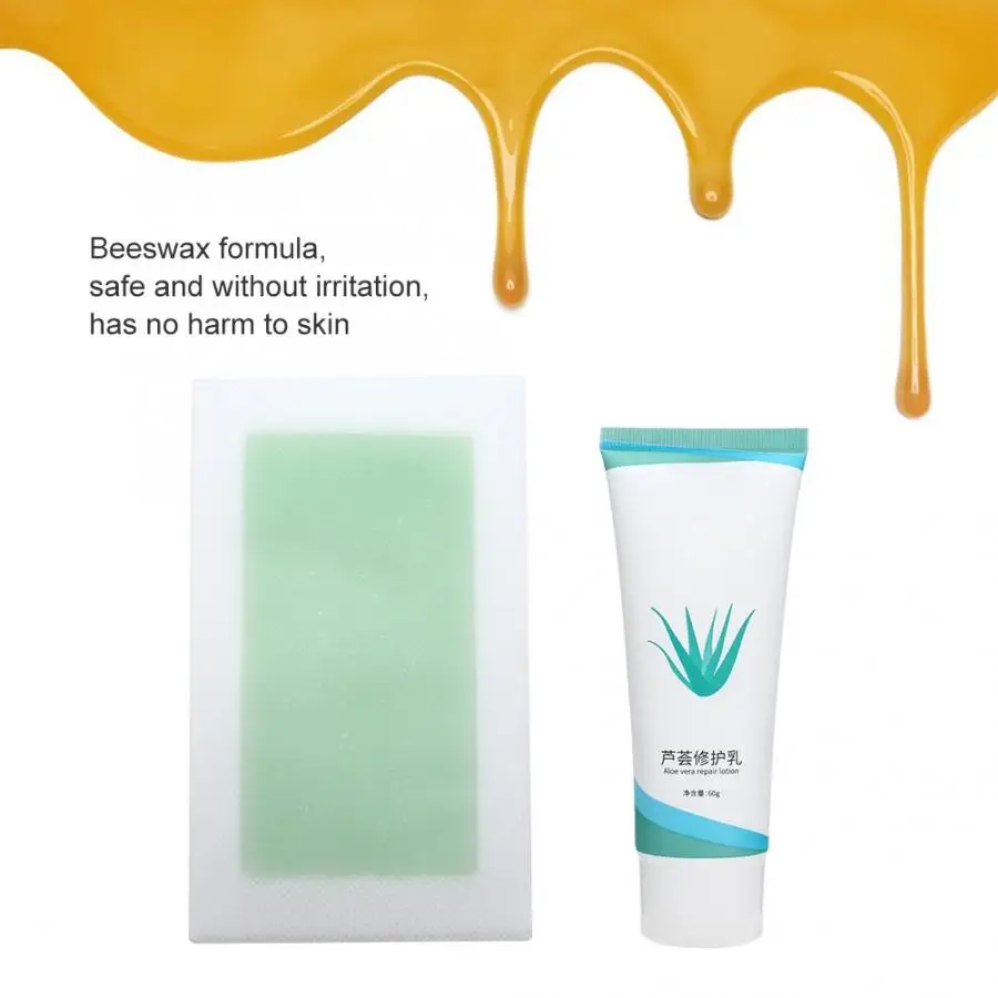 10 шт. удаление волос на ногах восковая ленточная бумага Депиляционная с лосьон