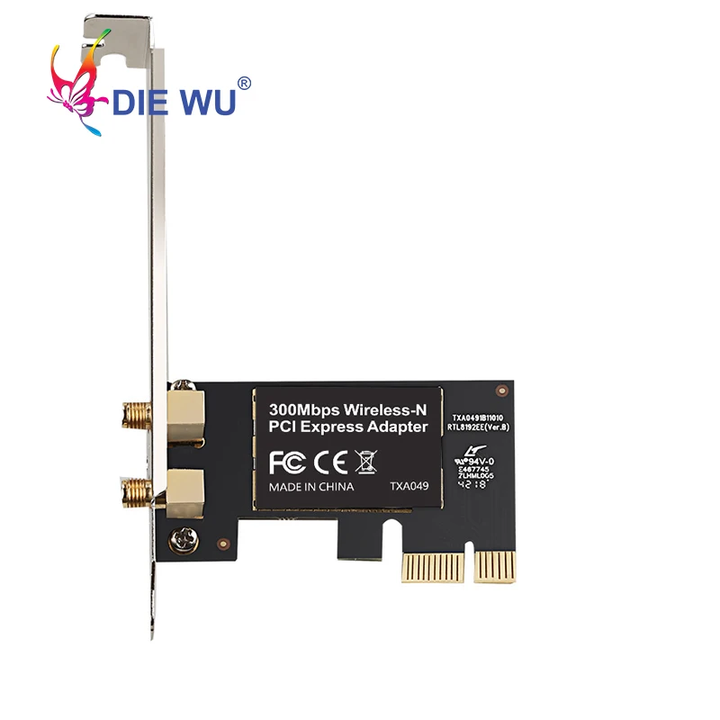 Беспроводной Wi Fi адаптер DIEWU 300M сетевая карта с ресивером Realtek 8192 2 дБ