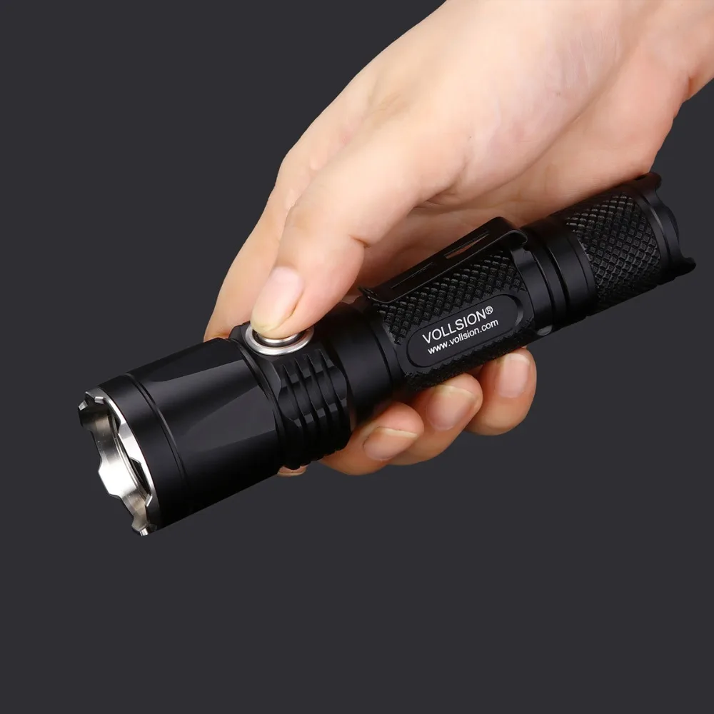 VOLLSION MR25 1*18650/2*16340/2 * CR123A USB Перезаряжаемый и разряжаемый тактический фонарик из