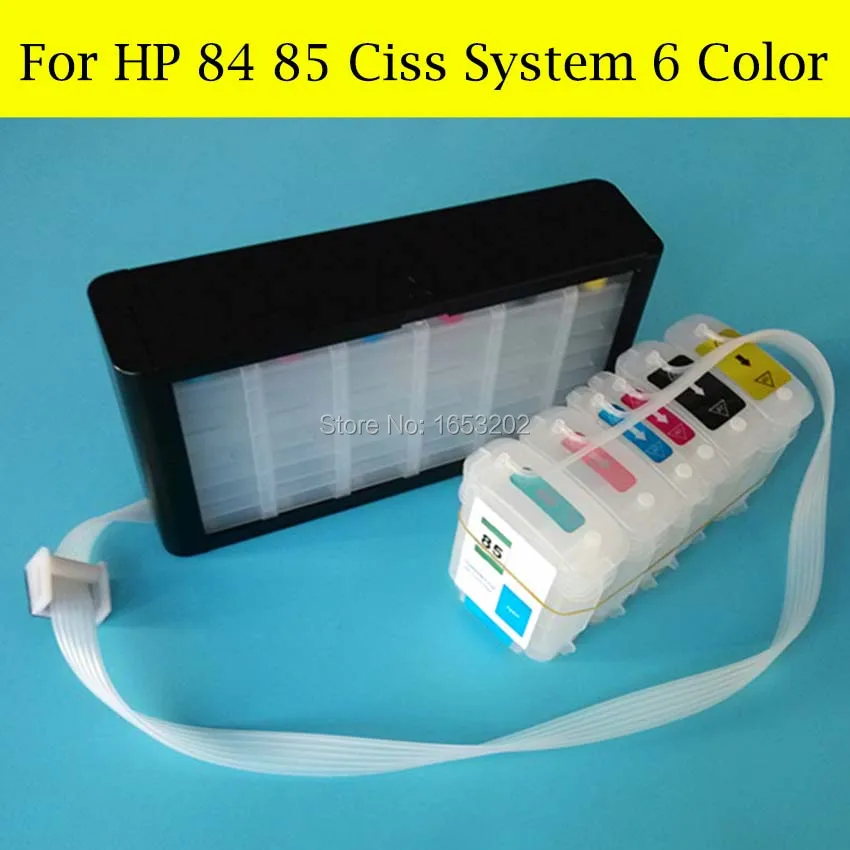 1 комплект СНПЧ система для HP 84 85 Designjet 130 90 30 C5016A C9425A C9426A C9427A принтер с чипом