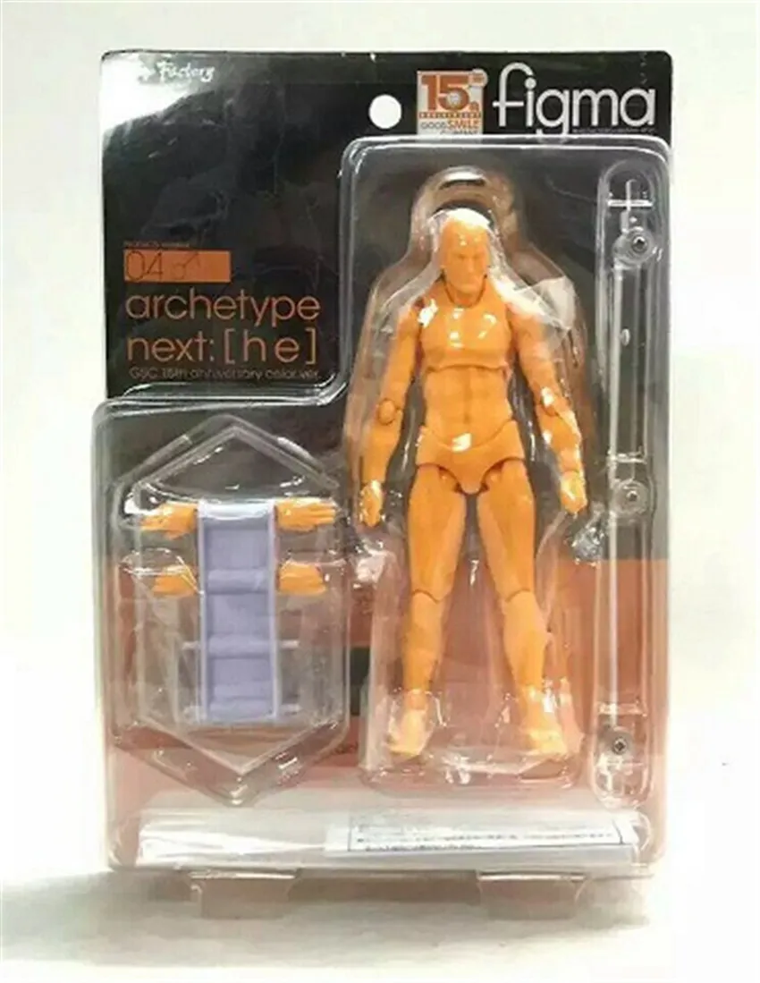 

Figma BODY KUN / BODY CHAN Grey Orange Yellow PVC Action Figure Model Toys Funny Christmas gift birthday gifts movies model