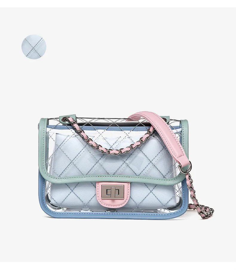Luxury Ladies Hand Bags Summer Matte Clear Purse Small Tote Bags for Women Transparent Shoulder Cross Body Bolsa Feminina