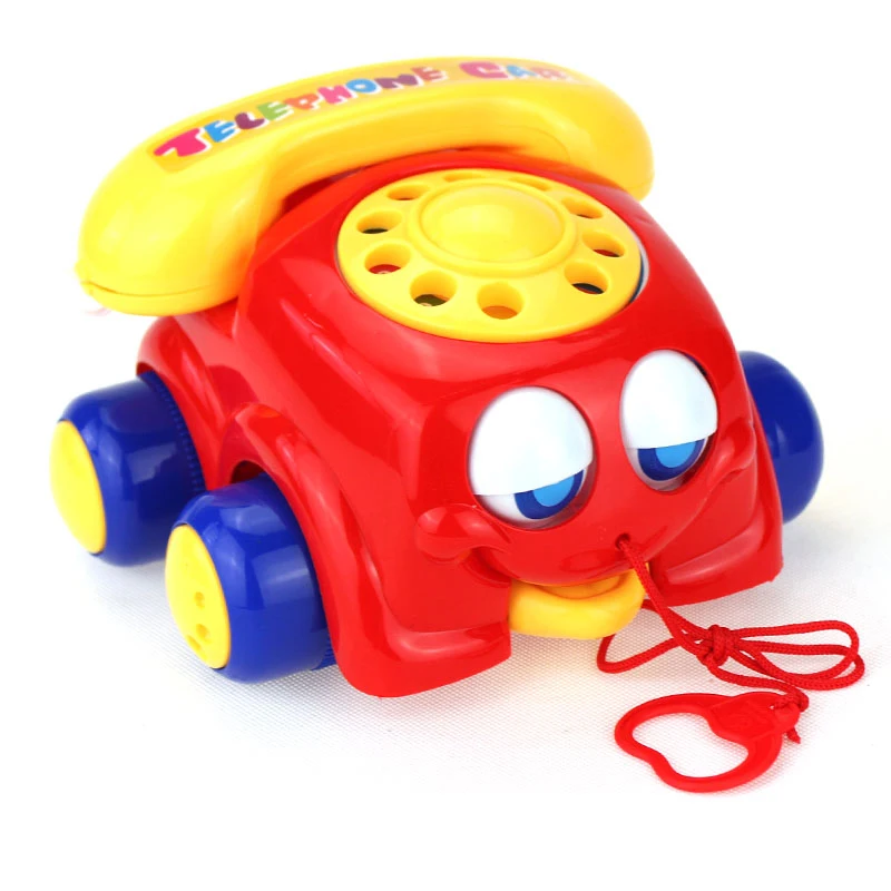 Children's Phone Toy Pull Car Learn Crawl Baby Musical Toys For Children Infant 1-2 Years Old Phones | Игрушки и хобби