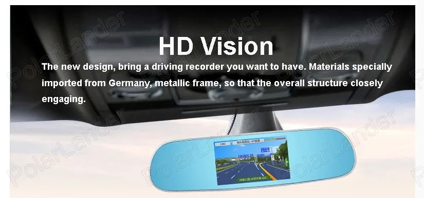 

Car DVR 5-inch dual-lens mirror DVR 1080P Adroid GPS WIFI