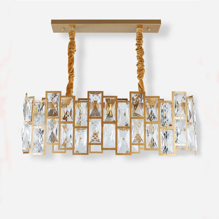 

Хрустальная Подвесная лампа, креативный необычный длинный подвесной светильник, железная Золотая окрашенная декоративсветильник лампа, и...