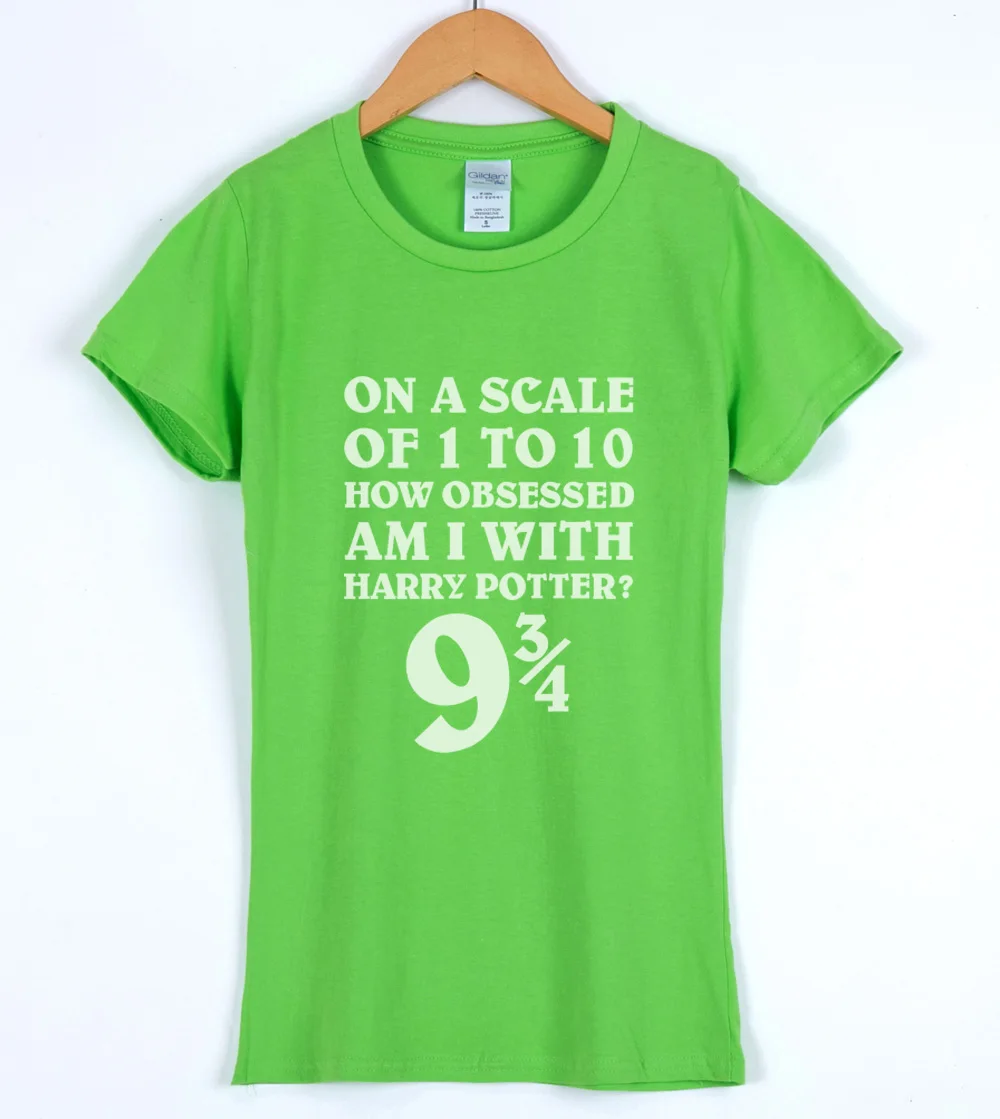 light green Женские футболки Хогвартс 9 3/4 футболка для женщин Дары смерти Хлопок Топ Леди Tumblr Хогвартс выпускники футболка Femme - Цвет: light green