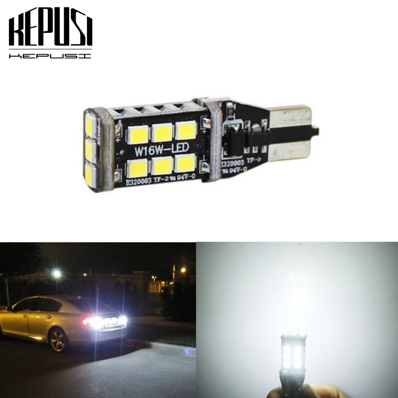 T15 W16W светодиодный Обратный лампа 920 921 912 Canbus 2835 15smd задние габаритные огоньки