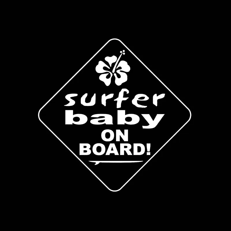 12 7 см * Surfer Baby On Board Art Car Виниловые наклейки черный/серебристый GS3549 | Автомобили и