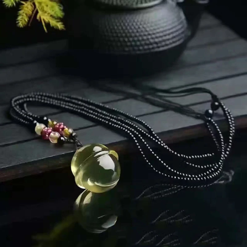 Подвеска Кристальные колокола JoursNeige из натурального желтого кристалла|bell pendant|f