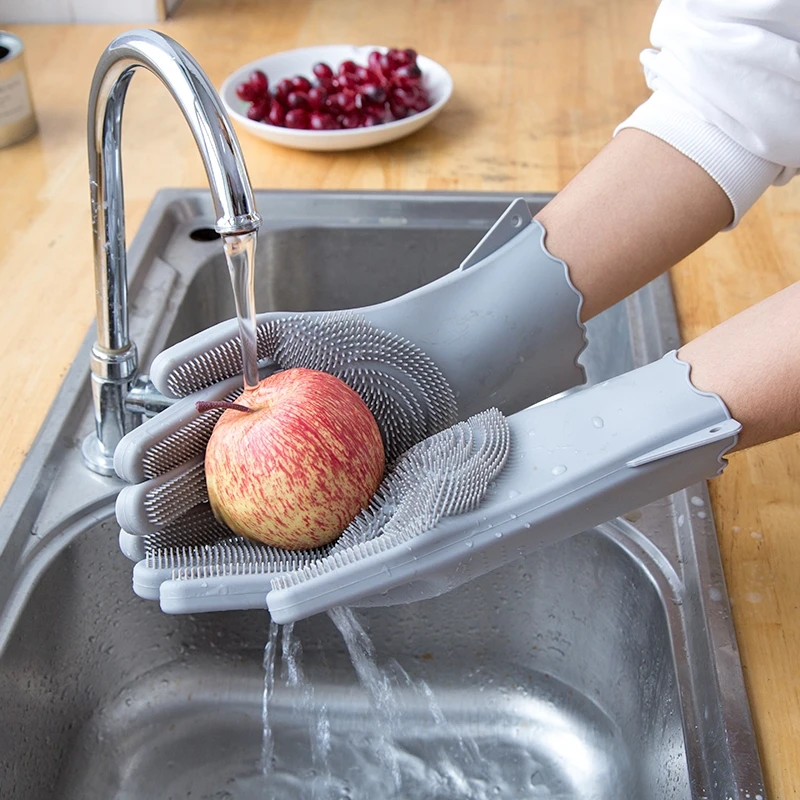 1 пара силиконовые резиновые перчатки для чистки питомцев|Бытовые перчатки| |