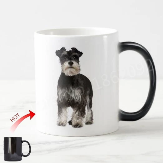 Милая миниатюрная кружка для кофе Schnauzer чайная чашка волшебные кружки с забавным