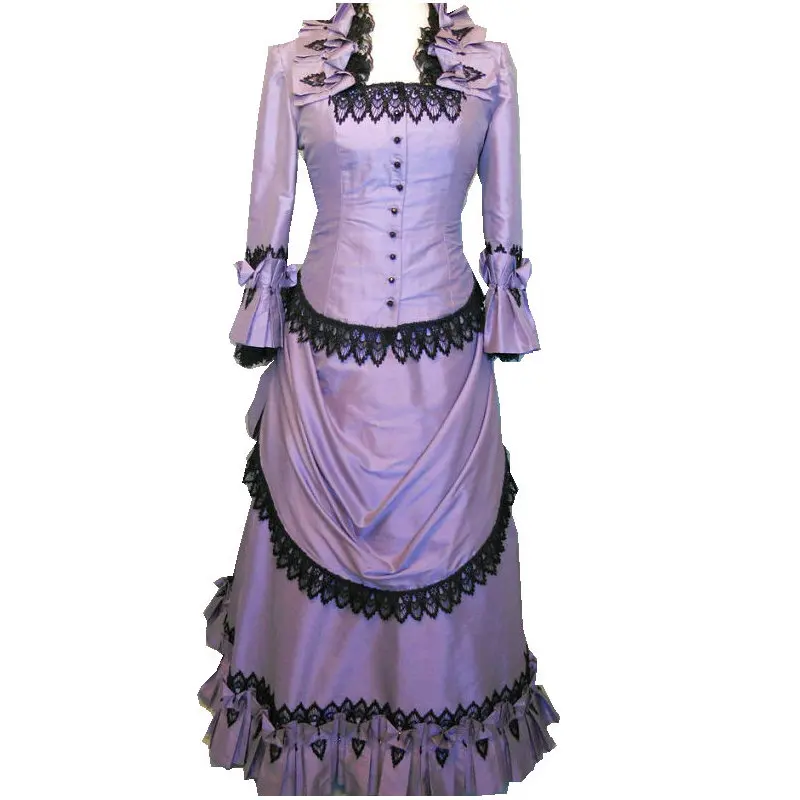 

Victorian Corset Gothic/Civil War Southern Belle Ball Gown Dress Halloween dresses US 4-16 R-347