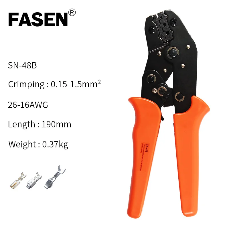 

SN-48B Hand tool crimping pliers plus 9 types of jaws suitable for insulation and insulation and spring plug terminals