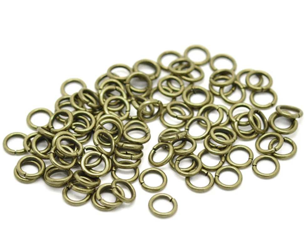 DoreenBeads Открытые Кольца из античной бронзы 7 мм (1/4 дюйма) продается в партии 500 (B16975)