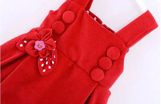 2019 Fashion Style Girls Winter Dresses Red Color Dress Jumper Cotton Vestidos For 1 2 3 4 6 8 Years Old Girl Clothing RKD185001 | Детская