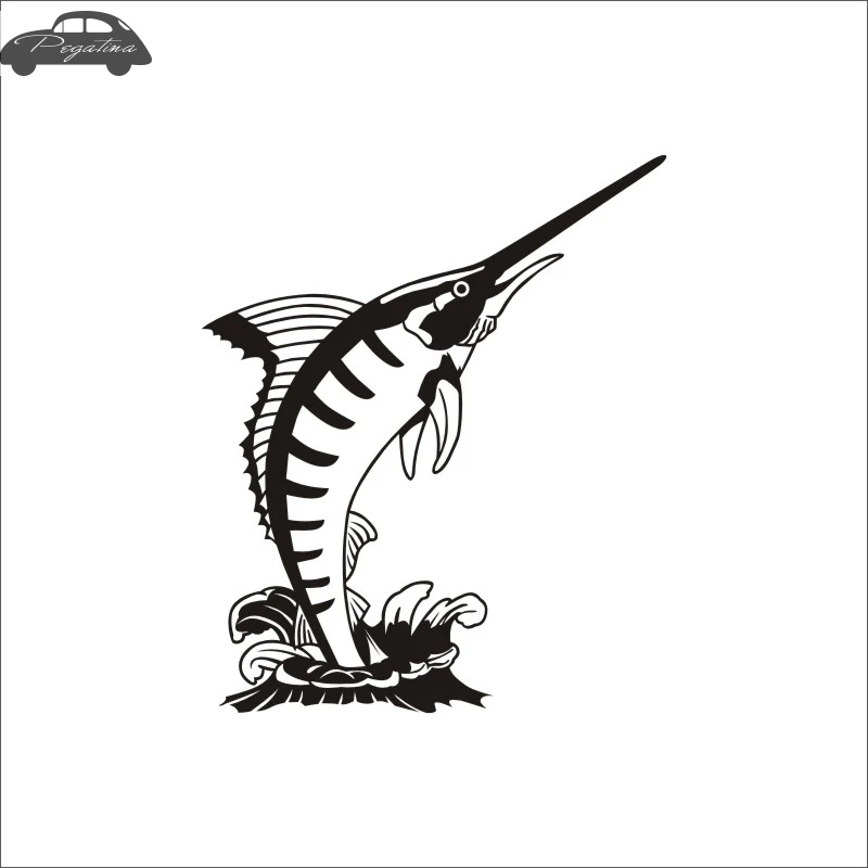 Sailfish Fish Dorado Автомобильная наклейка плакат с изображением рыбы меча лодки
