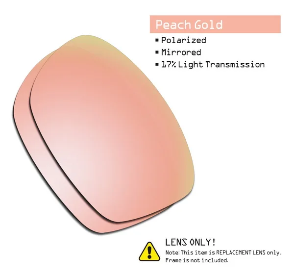 Peach Gold SmartVLT поляризованные Сменные линзы для солнцезащитных очков в квадрате Оукли Юпитер-несколько вариантов - Цвет линз: Peach Gold