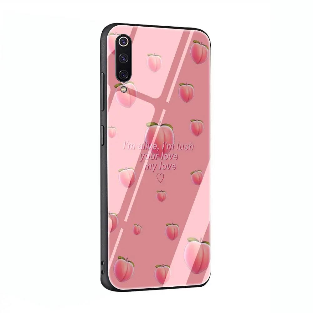 G5 Розовый персиковый чехол для телефона из закаленного стекла для Xiaomi mi 8 9 Красный mi 4X 6A Note 5 6 7 Pro Pocophone F1 - Цвет: G5