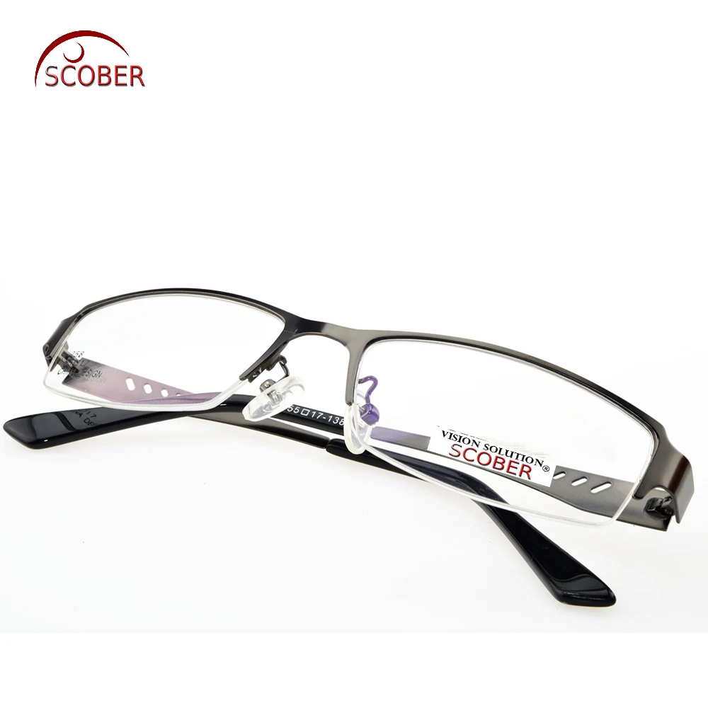 Полый серый Ультралегкая оправа для глаз титановый сплав на заказ оптическая