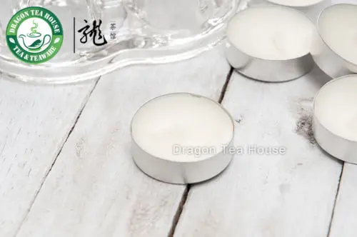 Luces de t&eacute; de soja sin humo, color blanco, sin perfume, 50 piezas-0