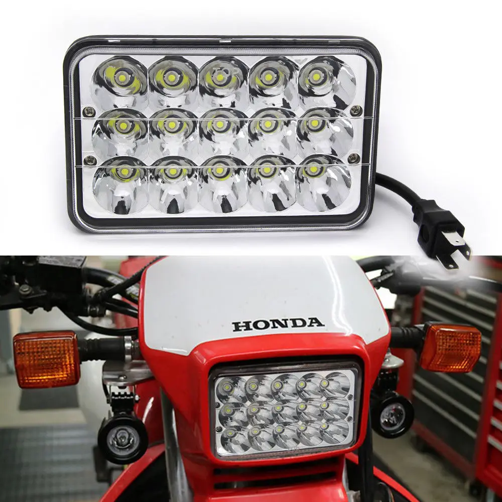1 шт. светодиодный ная лампа 4X6 для фар Honda XR250 XR400 XR650 и Suzuki DRZ замена H4651 H4652 H4656 H4666
