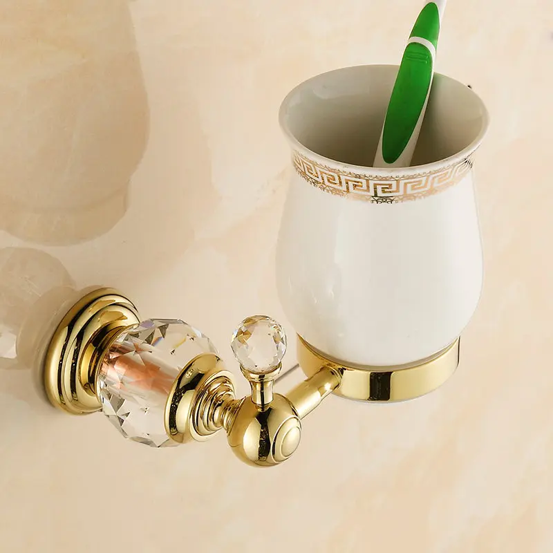 Роскошные Настенные Аксессуары для ванной комнаты|tumbler holder|brass toothbrush holderwall mount cup