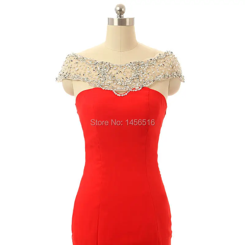 Vestidos de festa настоящая фотография красное платье Русалочки с рукавами крылышками