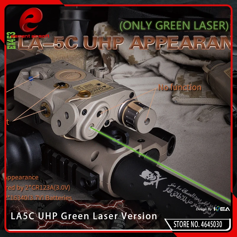 Element Airsoft LA 5C PEQ UHP внешний вид зеленый лазер обнуление Тактический LA5 Softair без