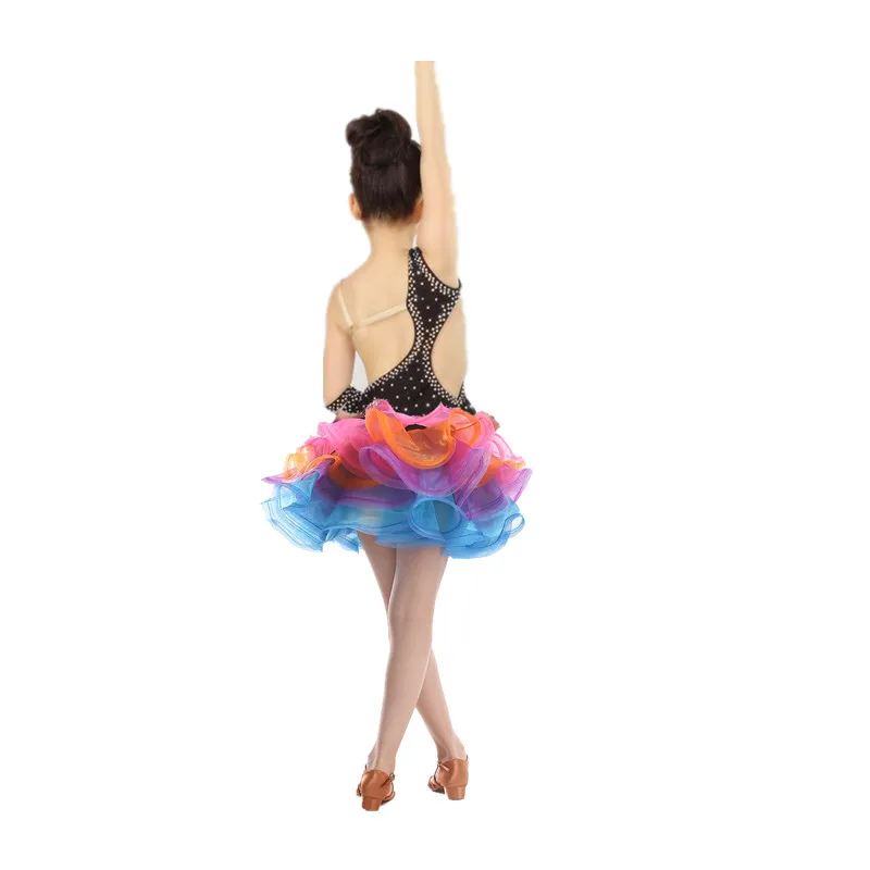 

Adult Child Latin dance costume sexy diamond latin dance dress for Adult children latin dance competition dresses S-4XL